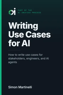 Guide cover: Writing Use Cases for AI by Simon Martinelli